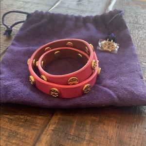 Tory Burch Pink Double Wrap Bracelet